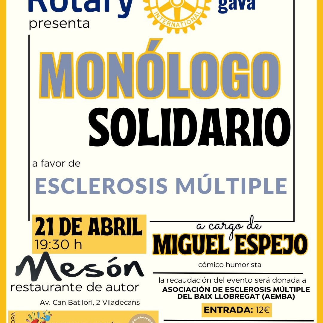 Monólogo solidario · Rotary Club de Gavà